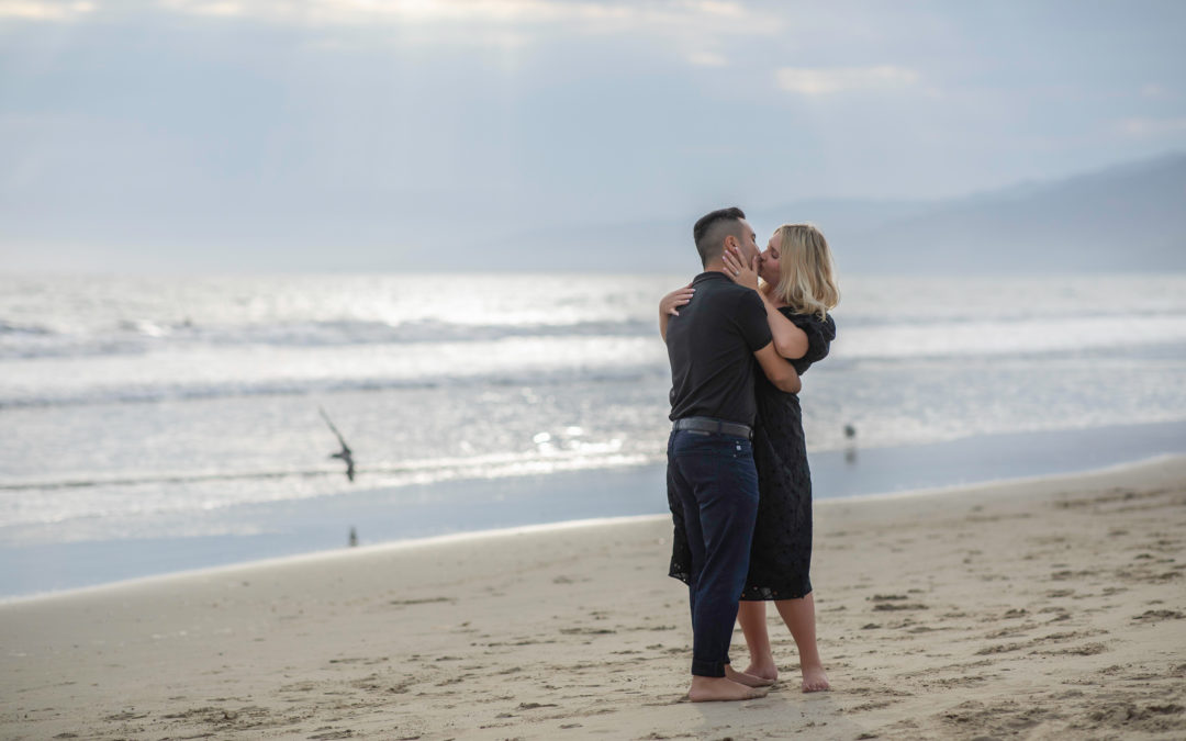 Santa Monica Proposal & Engagement Couple Photography · Artistic Engagement Photos